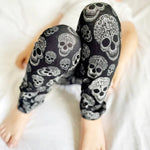 skull print toddler leggings