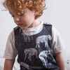 elephant print child dungarees
