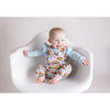 organic rainbow print baby clothing made in the UK