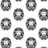 Exclusive Aztec Lion Monochrome printed organic jersey fabric