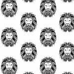 Exclusive Aztec Lion Monochrome printed organic jersey fabric