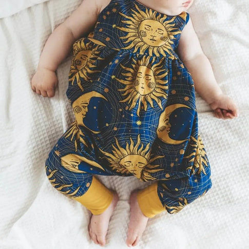 boho baby romper handmade in the uk