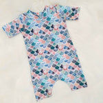 mermaid scale toddler sun and swim suit by Lottie & lysh