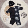 kids monochrome shorts and t-shirt set by Lottie & Lysh