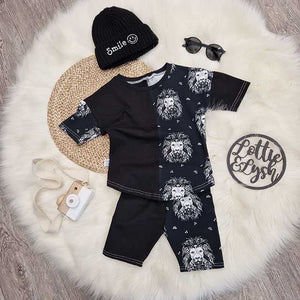 kids monochrome shorts and t-shirt set by Lottie & Lysh