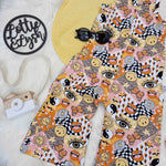 Kids flat lay image featuring the Lottie & lysh 70 aesthetic wide leg jumpsuit