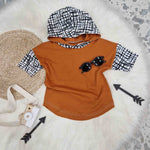 Kids baggy hooded t-shirt handmade in the UK