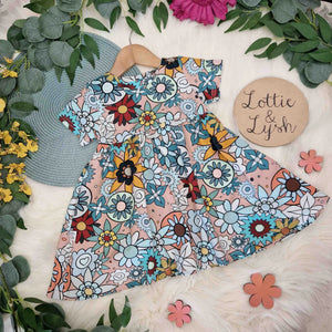 vintage floral baby and toddler dress