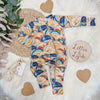 Babygrow with zipper in boho arcs printed jersey