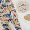 rainbow zip up sleepsuit
