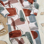 printed zip sleepsuit with fold over mitts and feet - sustainable baby clothes by Lottie & Lysh