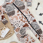 zip up sleepsuit with foldover mitts