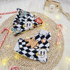 christmas baby bib and knotted baby hat set