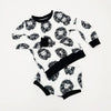 aztec lion sweatshirt and bummies shorts set handmade by lottie and lysh in the uk
