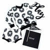 Coordinating monochrome baby and toddler outfit by Lottie & lysh