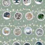 bauble print Christmas jersey fabric by Lottie & Lysh