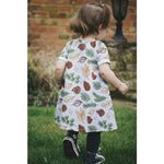 festive leaves organic t-shirt toddler and baby dress