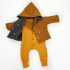 Mustard baby and child romper and mustard grid charlie jacket by lottie and lysh