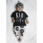 Aztec lion organic baby and toddler leggings handmade in Britain