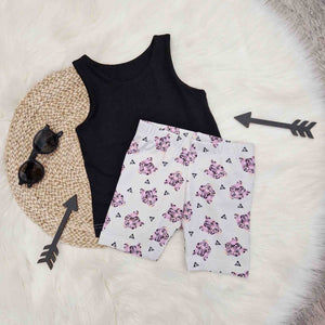 pink panther boys cycling shorts handmade by lottie and lysh