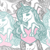 Exclusive Lottie & Lysh organic candy unicorn surface pattern design for childrens leggings and rompers