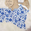 girls floral peplum and shorts set