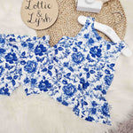 girls floral peplum and shorts set