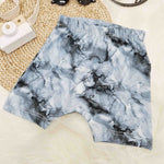 kids marble quartz print harem shorts