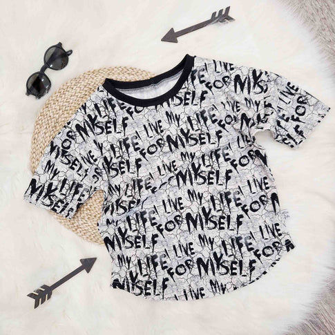 kids graffiti printed t-shirt