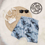 kids tie dye harem shorts handmade in the UK