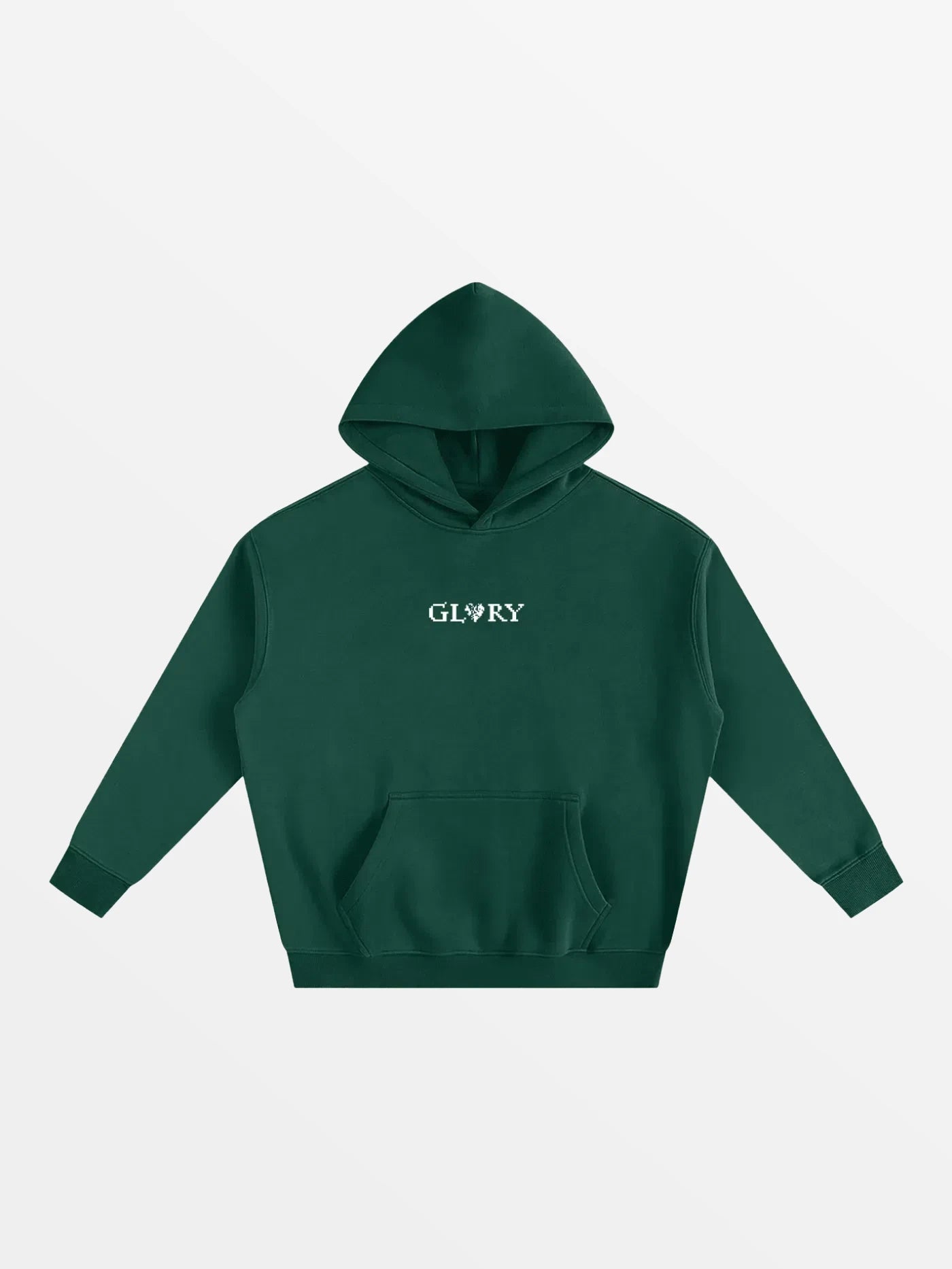 HOODIE "LOVE"-SHINEANDGLORY- Vert-S-SHINEANDGLORY