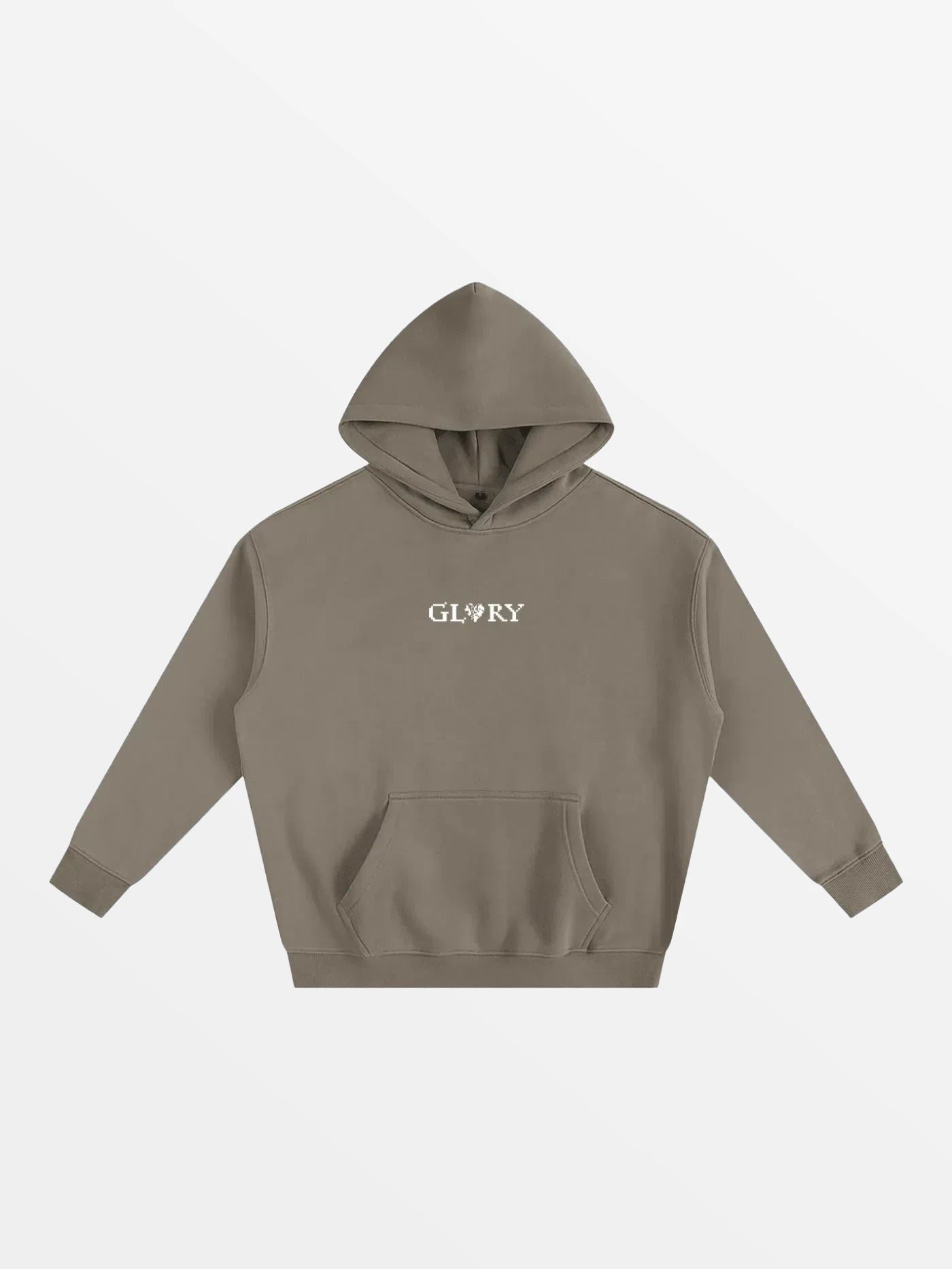 HOODIE "LOVE"-SHINEANDGLORY-Gris Coffee-S-SHINEANDGLORY