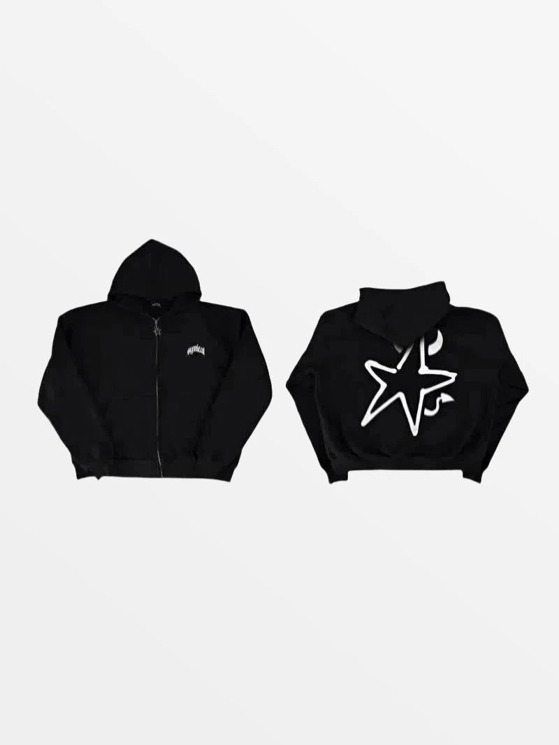 SWEAT ZIP "EVIL STAR" - gloryclothing - streetwear - y2k