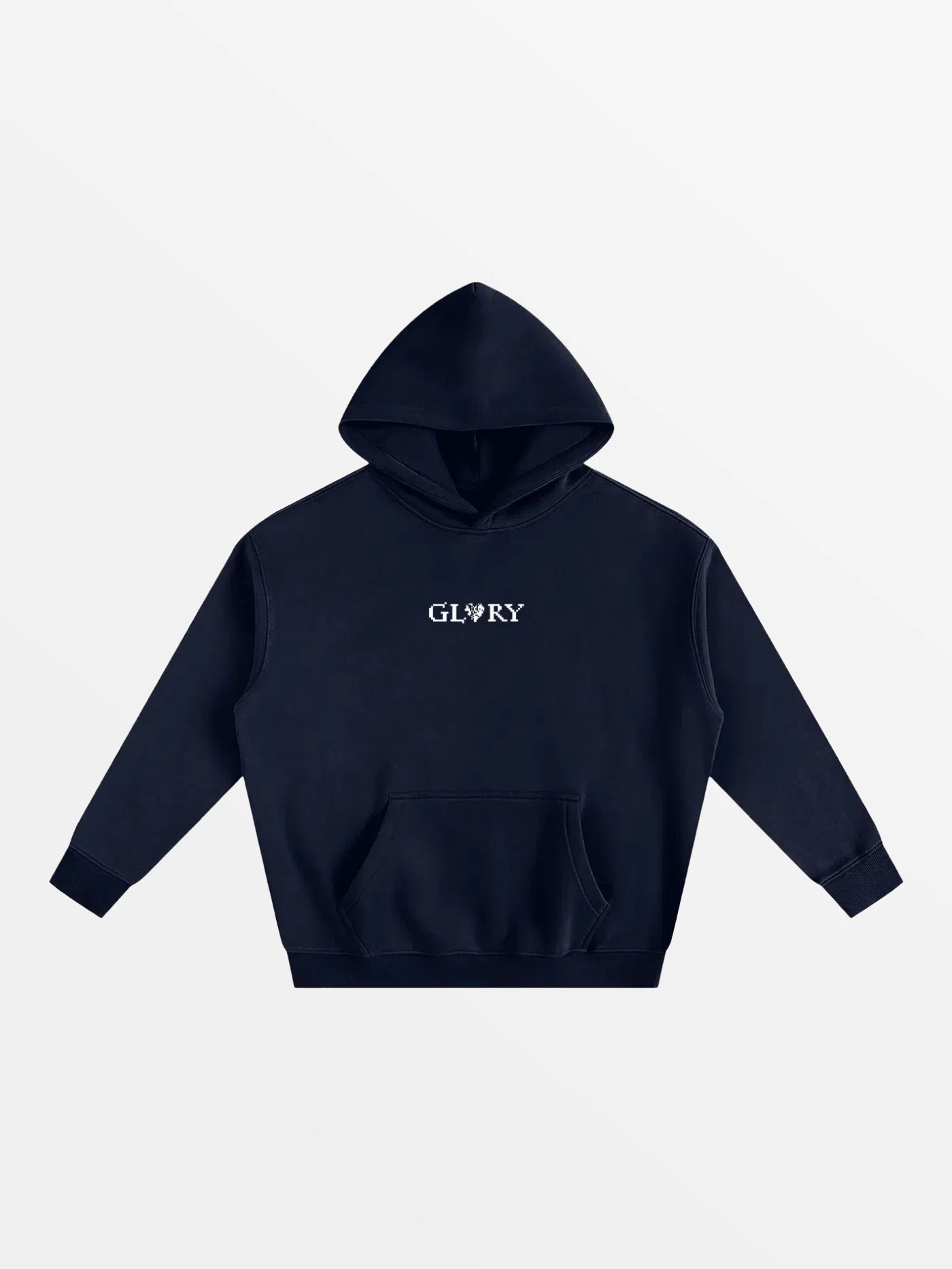 HOODIE "LOVE"-SHINEANDGLORY-Navy Bleu-S-SHINEANDGLORY
