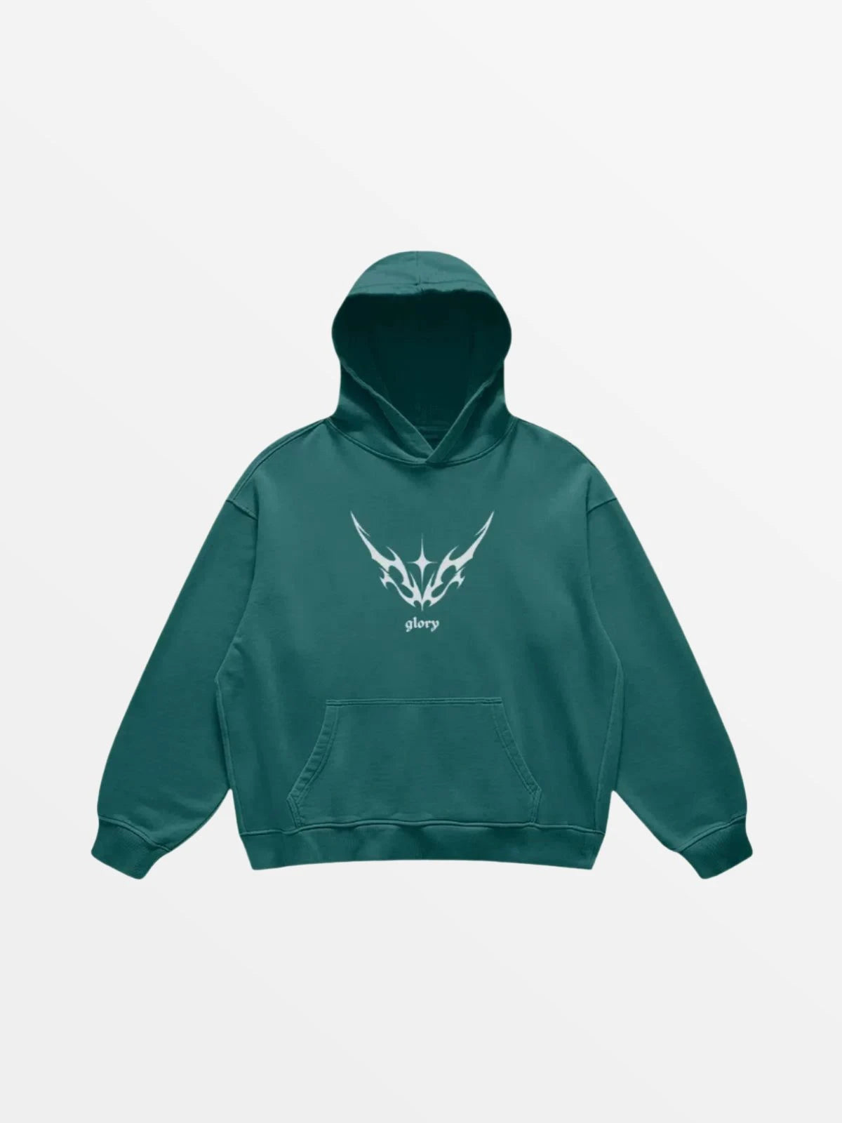 HOODIE "SENSIA"-SHINEANDGLORY-Blueish Vert-S-SHINEANDGLORY