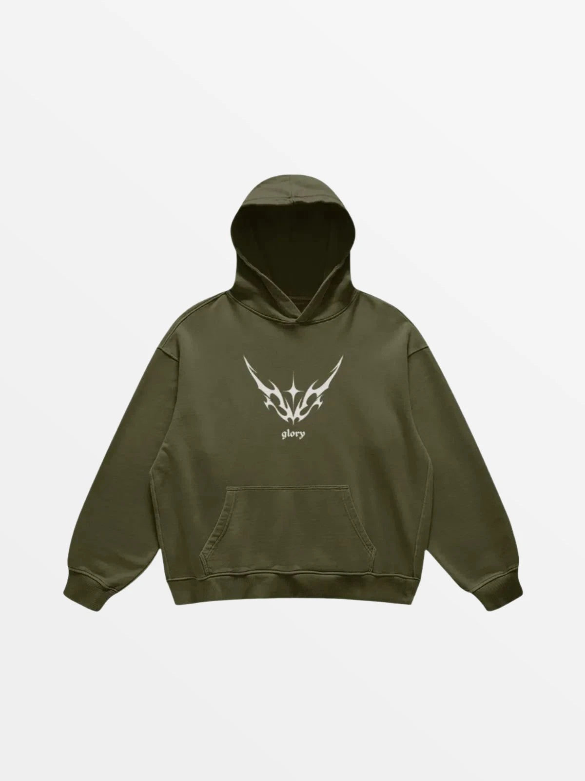 HOODIE "SENSIA"-SHINEANDGLORY-Olive Vert-S-SHINEANDGLORY