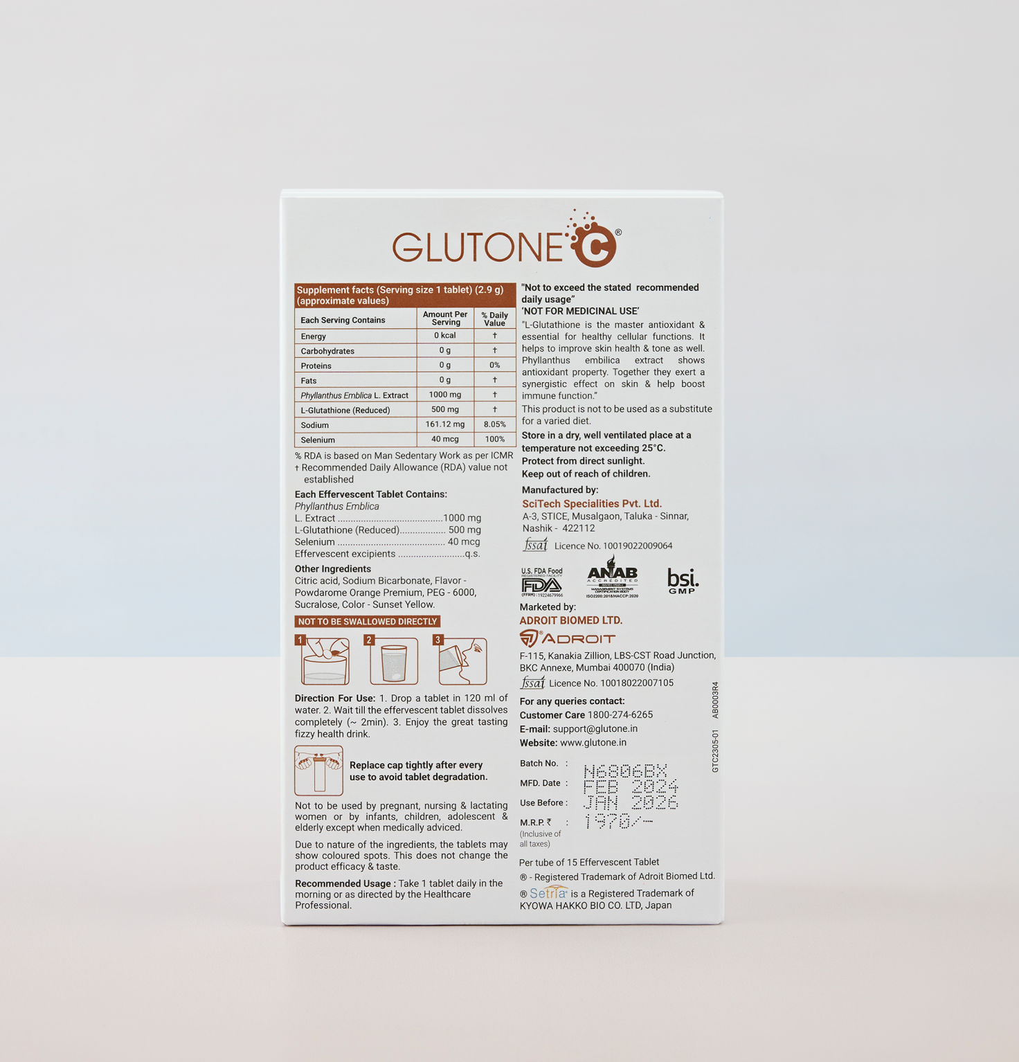 Glutone C product details